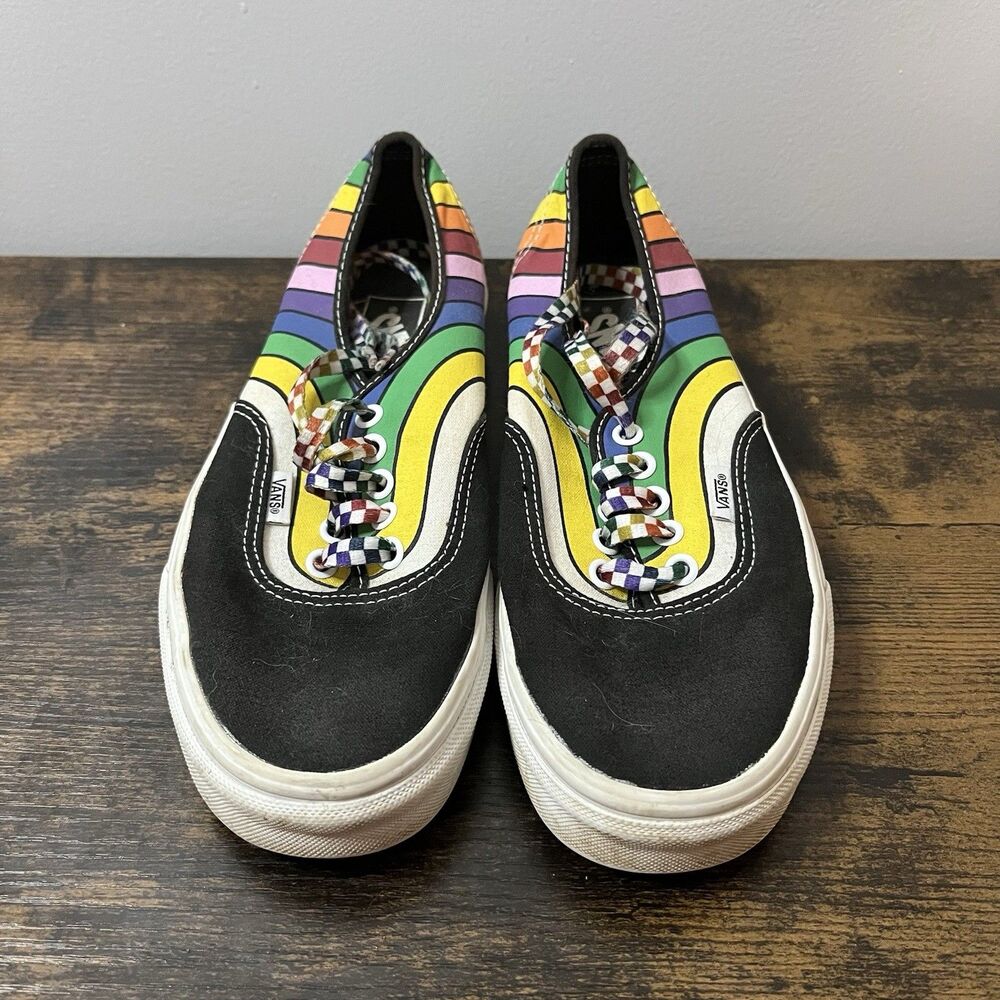 Vans Era Sneakers Rainbow Stripe Pattern US Men’s 8 / Women’s 9.5 Excellent